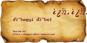 Óhegyi Ábel névjegykártya