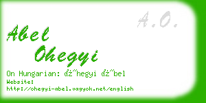 abel ohegyi business card